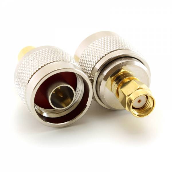 Koaxial Adapter N-Male Stecker / RPSMA Male Steckverbinder