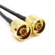 Koaxialkabel N-Male Stecker / SMA Male 7.5m Duplex gold