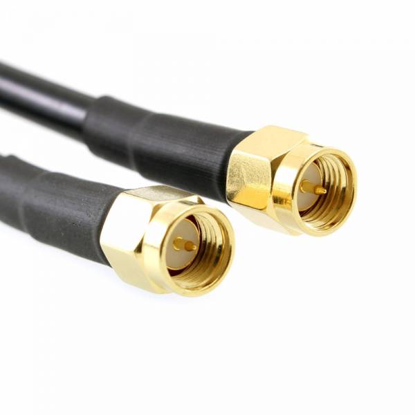 Koaxialkabel N-Male Stecker / SMA Male 7.5m Duplex gold