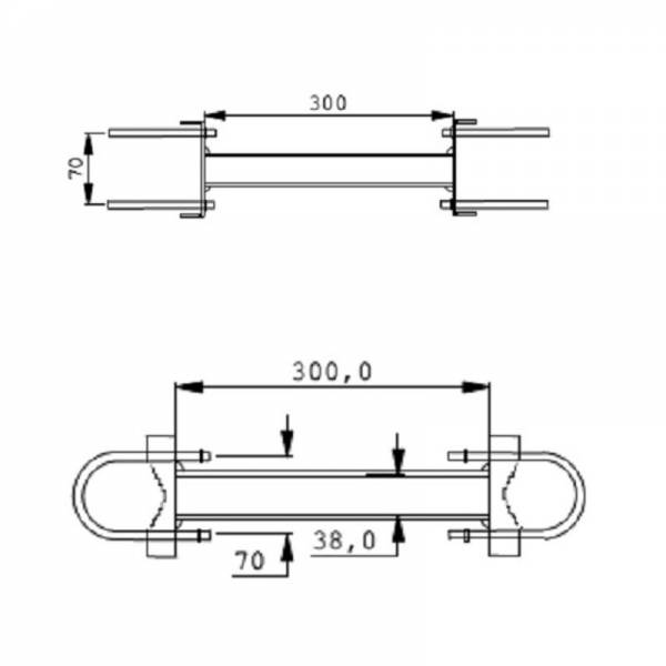 Mastmontage Fixation 30cm