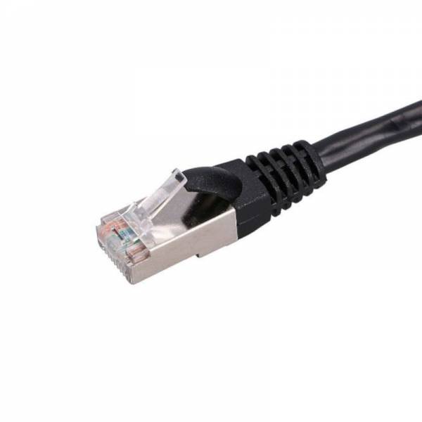 Folie Netzwerkkabel FTP Cat5e 0.5m schwarz