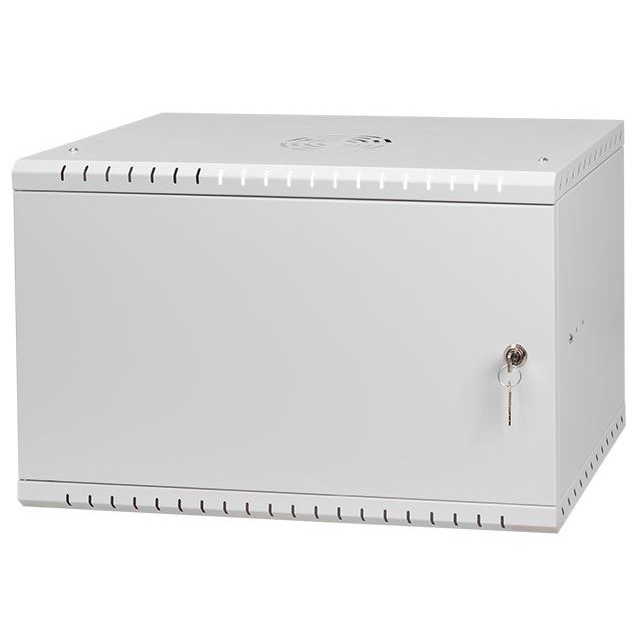Serverschrank 19" 6U, 350mm, Metalltür, grau