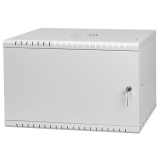 Serverschrank 19" 6U, 350mm, Metalltür, grau
