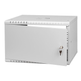 Serverschrank 19" 6U, 350mm, Metalltür, grau