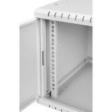 Serverschrank 19" 6U, 350mm, Metalltür, grau