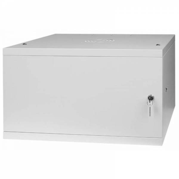 Serverschrank 19" 6U, 450mm, Volltür, grau