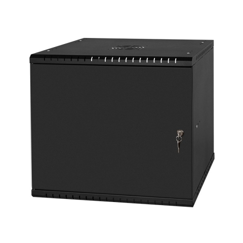 Serverschrank 19" 9U, 450mm, Metalltür, schwarz