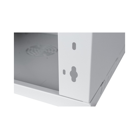 Serverschrank 19" 9U, 450mm, Metalltür, grau