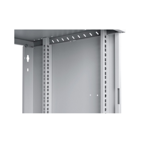 Serverschrank 19" 9U, 450mm, Metalltür, grau