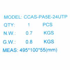 Patchpanel Cat5e UTP 24-Port RJ-45 19" 1U schwarz