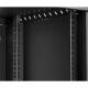 Serverschrank 19" 12U, 450mm, Glastür, schwarz