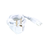 Stromkabel C5 EU Stecker weiß 65cm