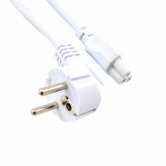 Stromkabel C5 EU Stecker weiß 65cm