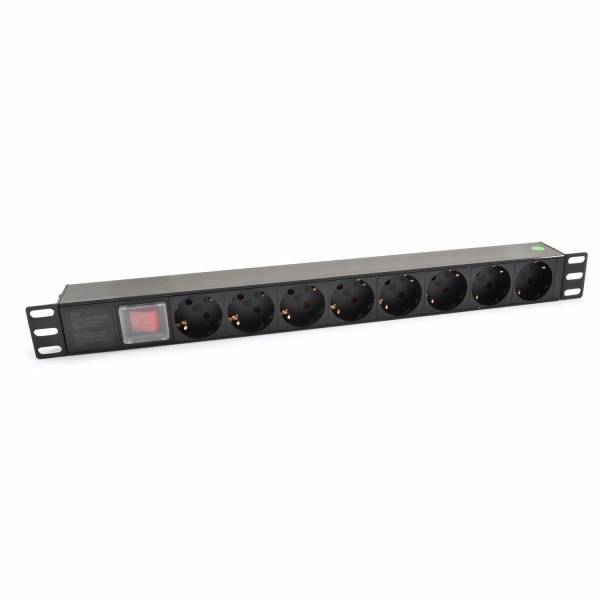 19" PDU Panel 8-Anschlüsse(EU), C14 Stecker