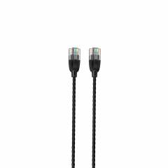 Schlankes Patchkabel UTP Cat6A 0.5m schwarz