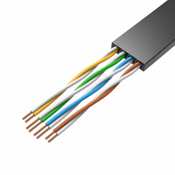 Flat Patchkabel UTP Cat6 3m schwarz