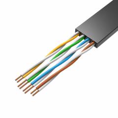 Flat Patchkabel UTP Cat6 5m schwarz