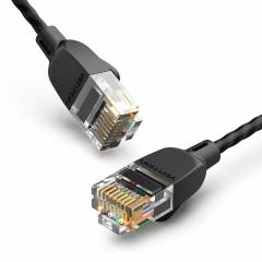 Schlankes Patchkabel UTP Cat6A 2m schwarz