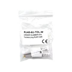 RJ45 Anschluss werkzeugloss Cat6 weiß