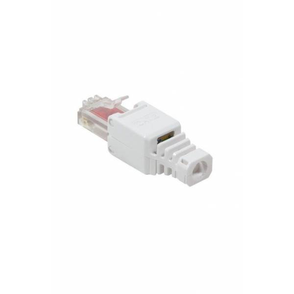 RJ45 Anschluss werkzeugloss Cat6 weiß