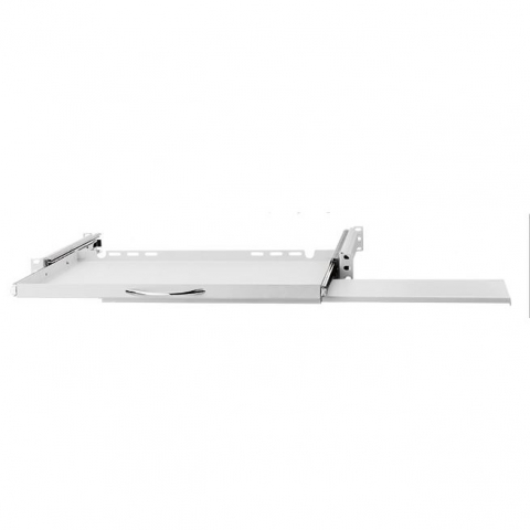 19" Ausziehbarer Regalboden für Tastatur und Maus, 350mm, grau