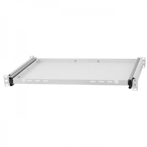 19" Ausziehbarer Regalboden für Tastatur und Maus, 350mm, grau