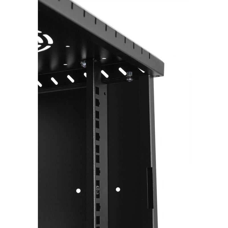 Serverschrank 10" 9U, 300mm, Glastür, schwarz
