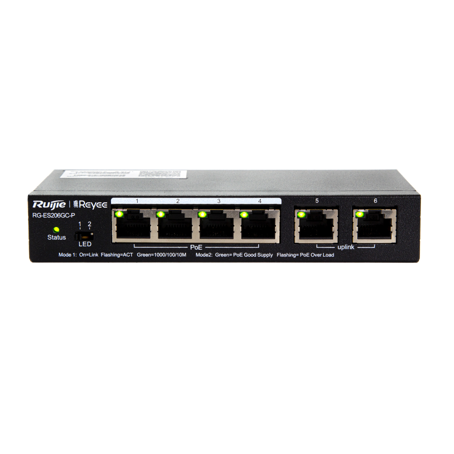 Reyee 6-Port Gigabit verwalteter PoE Switch