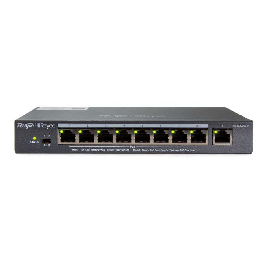 Reyee 9-Port Gigabit verwalteter PoE Switch