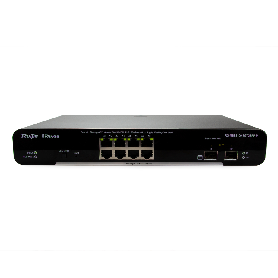 Reyee 10-Port Gigabit Layer 2 verwalteter PoE Switch