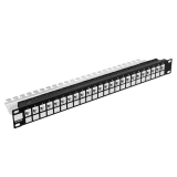 Modulares Patchpanel 24-Port 19" 1U schwarz