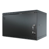 Serverschrank 19" 6U, 350mm, Metalltür, schwarz