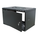 Serverschrank 19" 6U, 350mm, Metalltür, schwarz