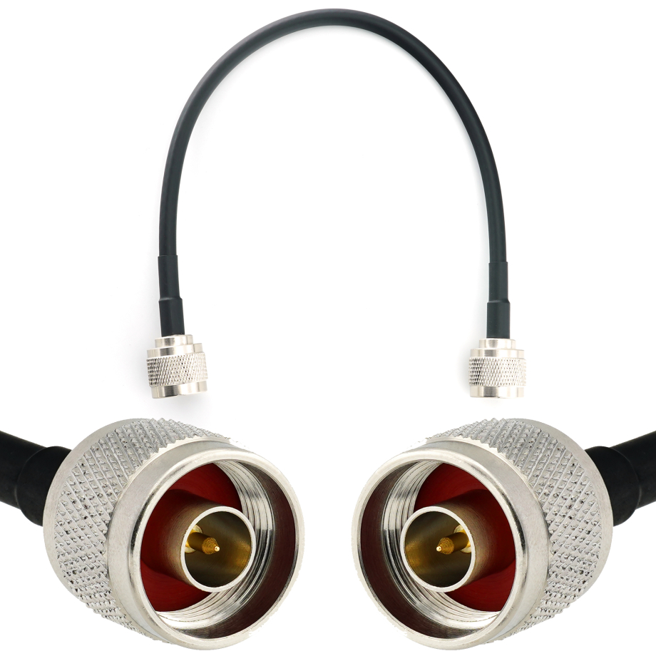 N Stecker auf N Stecker 30cm Koaxialkabel — HF240 (entspricht LMR240)