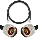 N Stecker auf N Stecker 1m Koaxialkabel — HF240 (entspricht LMR240)