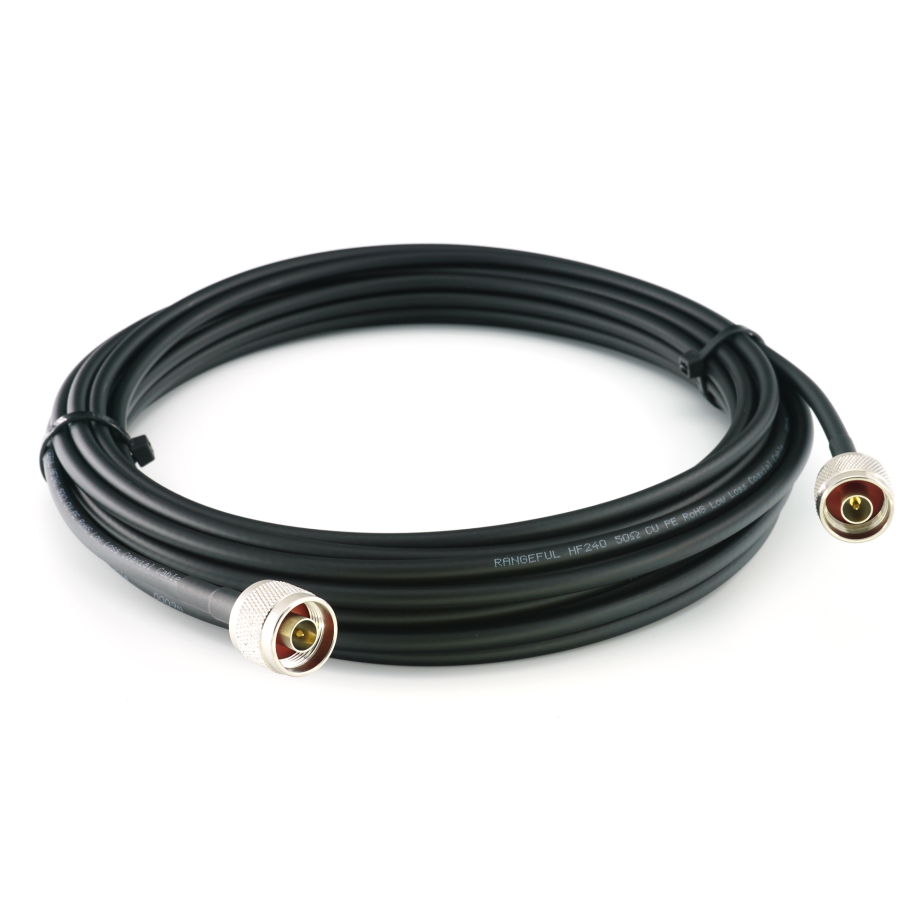 N Stecker auf N Stecker 12m Koaxialkabel — HF240 (entspricht LMR240)