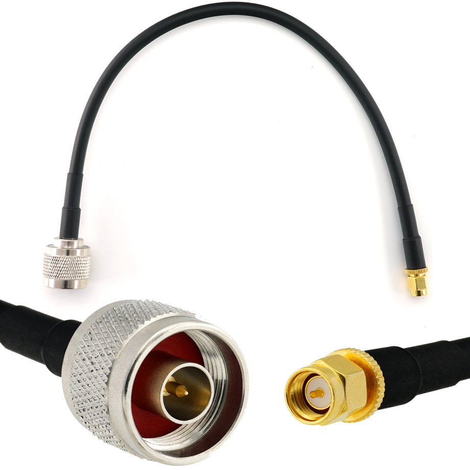 SMA Stecker auf N Stecker 30cm Koaxialkabel — HF240 (entspricht LMR240)