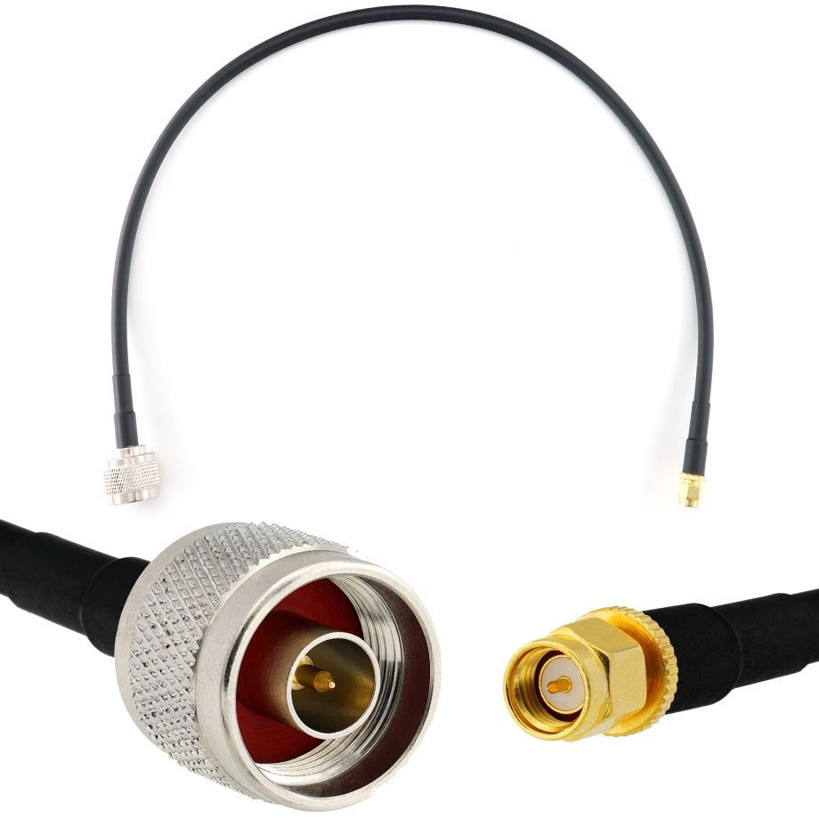 SMA Stecker auf N Stecker 50cm Koaxialkabel — HF240 (entspricht LMR240)