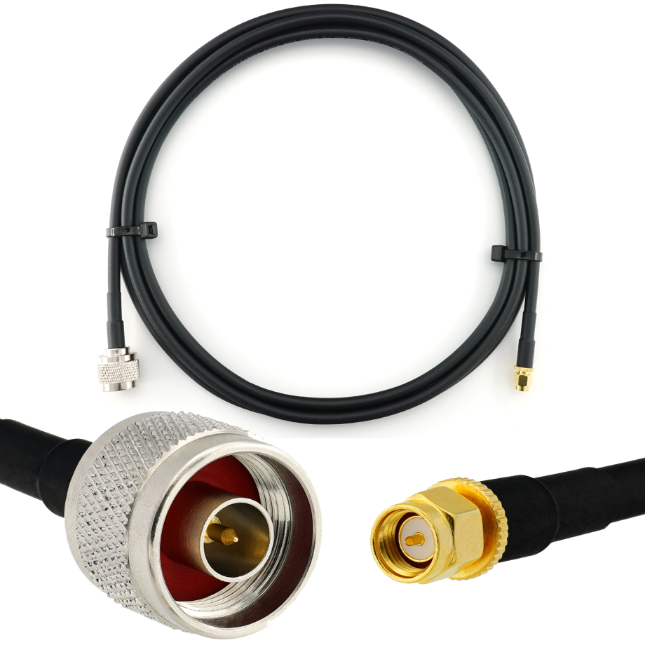 SMA Stecker auf N Stecker 1m Koaxialkabel — HF240 (entspricht LMR240)