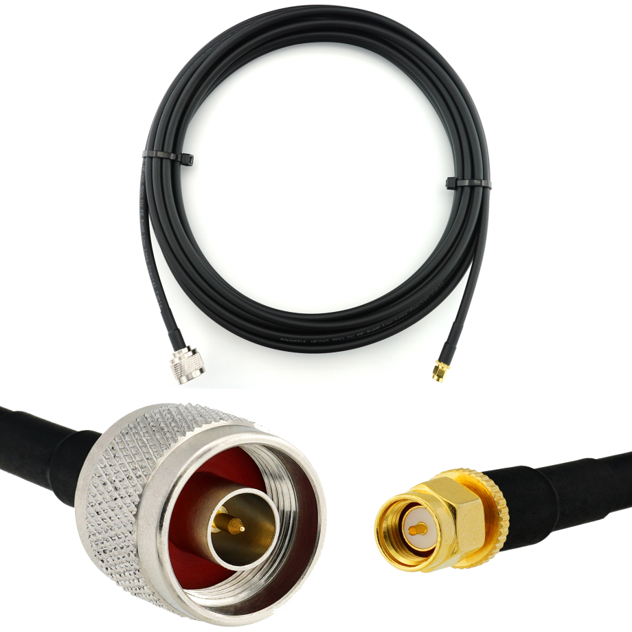 SMA Stecker auf N Stecker 7m Koaxialkabel — HF240 (entspricht LMR240)