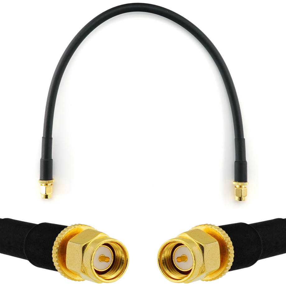 SMA Stecker auf SMA Stecker 30cm Koaxialkabel — HF240 (entspricht LMR240)