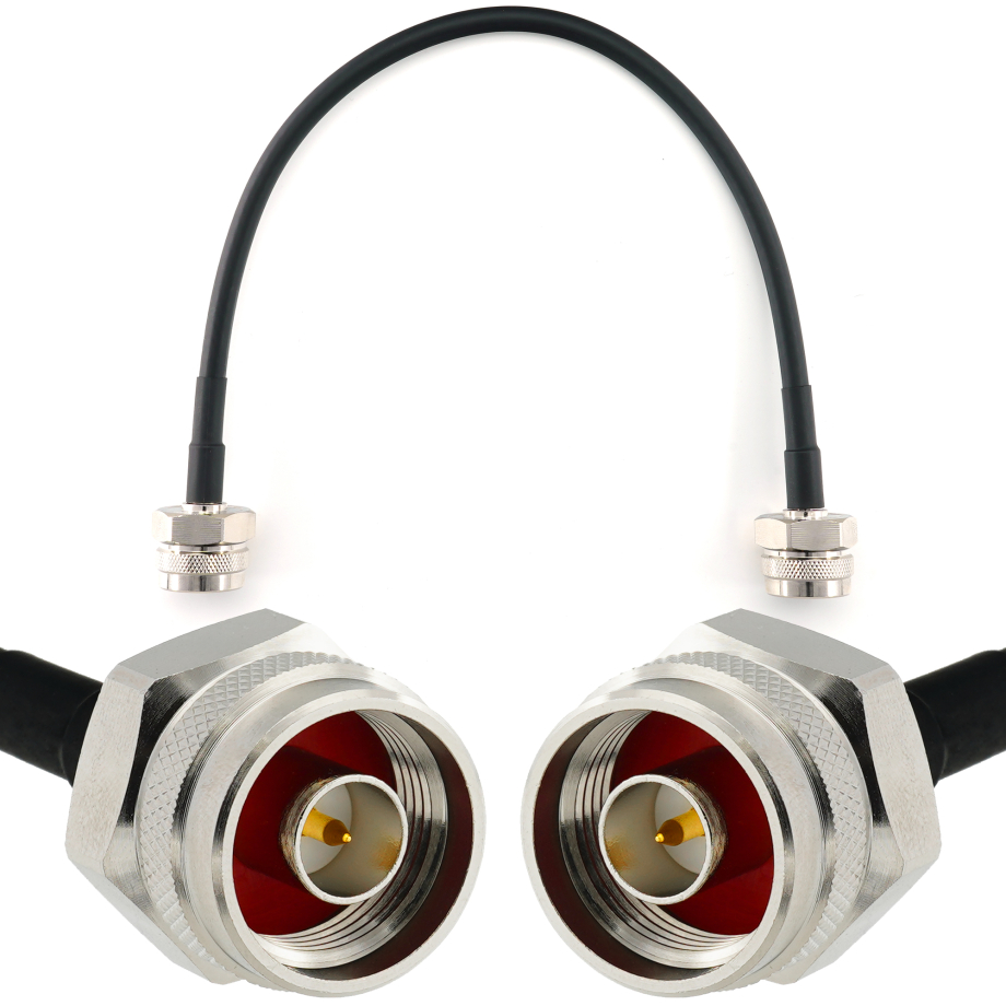 N Stecker auf N Stecker Hex 30cm Koaxialkabel — HF240 (entspricht LMR240)