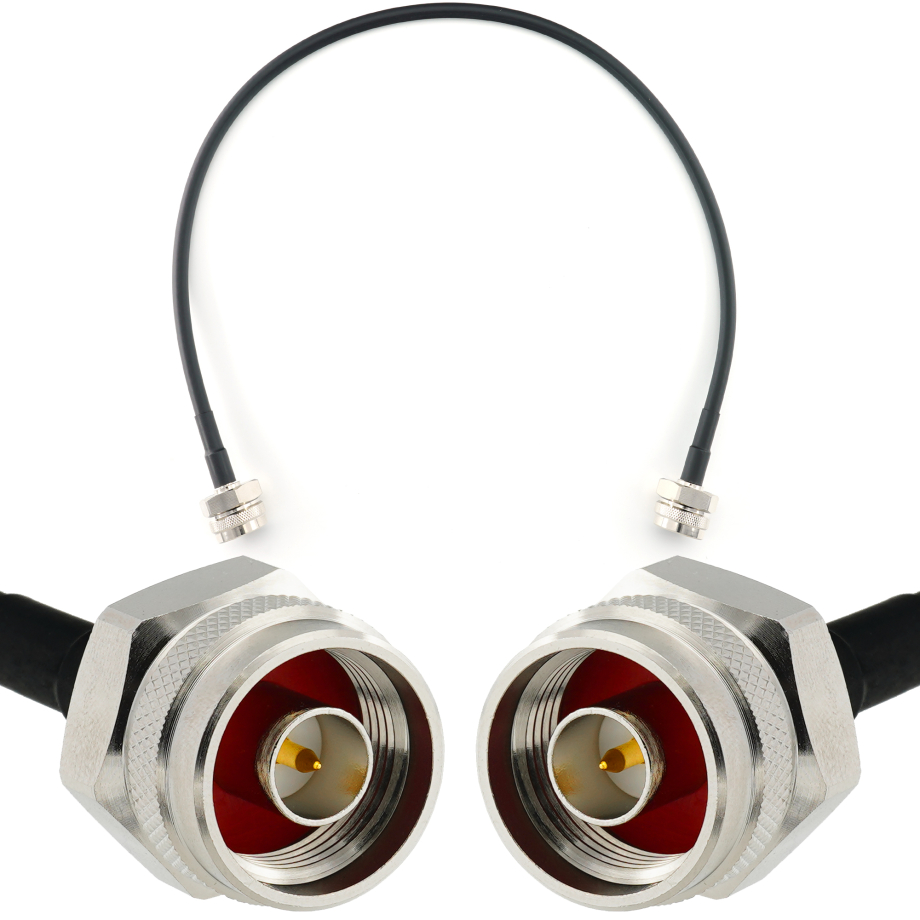 N Stecker auf N Stecker Hex 50cm Koaxialkabel — HF240 (entspricht LMR240)