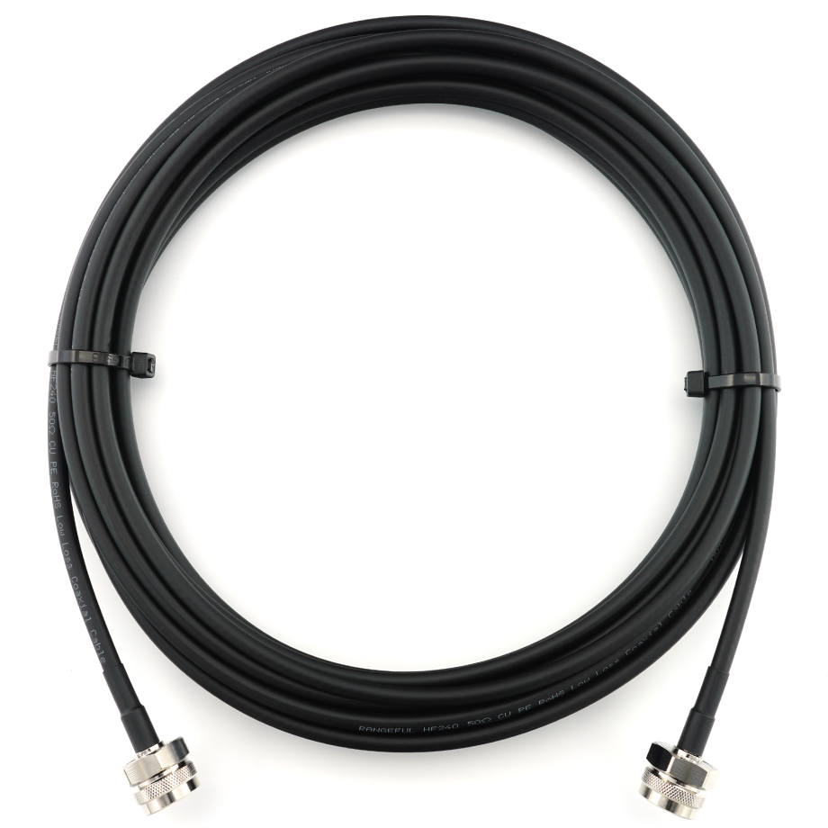 N Stecker auf N Stecker Hex 15m Koaxialkabel — HF240 (entspricht LMR240)