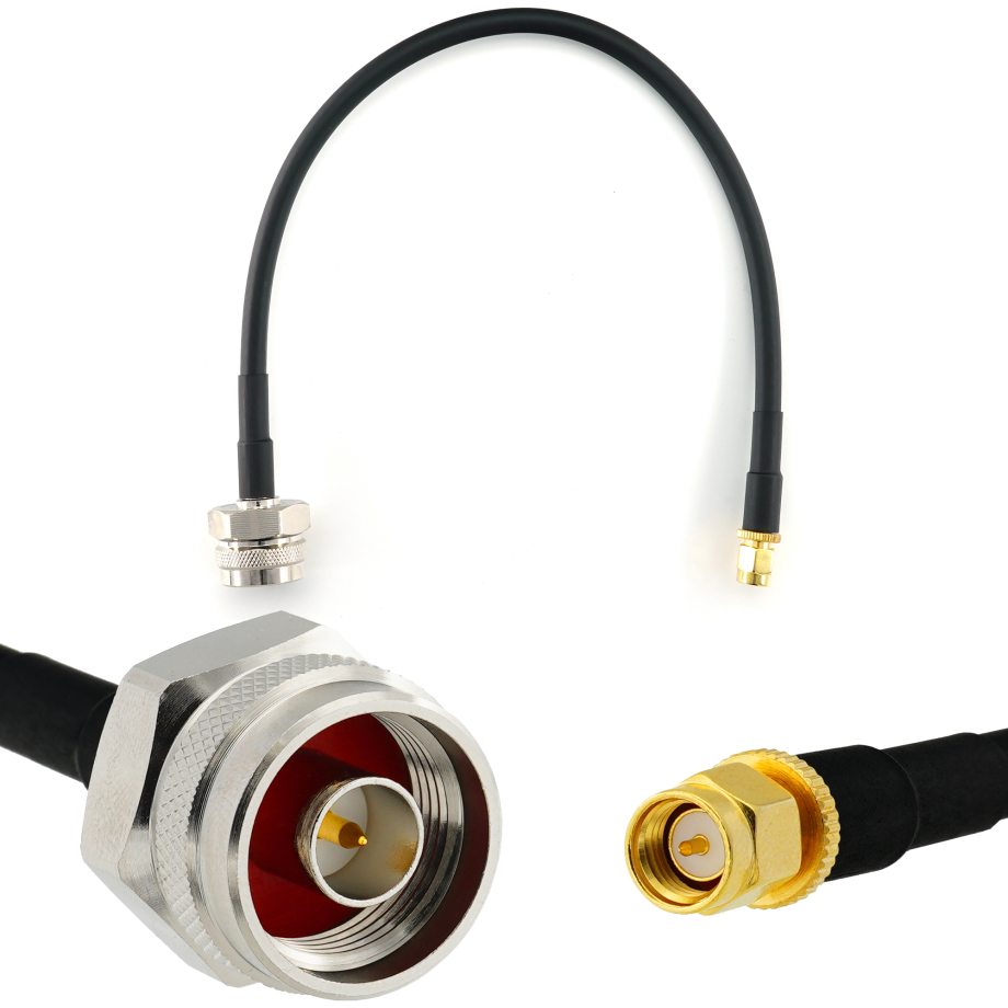 SMA Stecker auf N Stecker Hex 30cm Koaxialkabel — HF240 (entspricht LMR240)