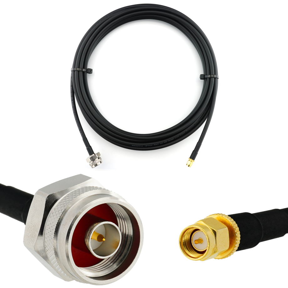 SMA Stecker auf N Stecker Hex 7m Koaxialkabel — HF240 (entspricht LMR240)