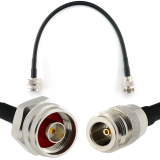 N Stecker Hex auf N Buchse 30cm Koaxialkabel — HF240 (entspricht LMR240)
