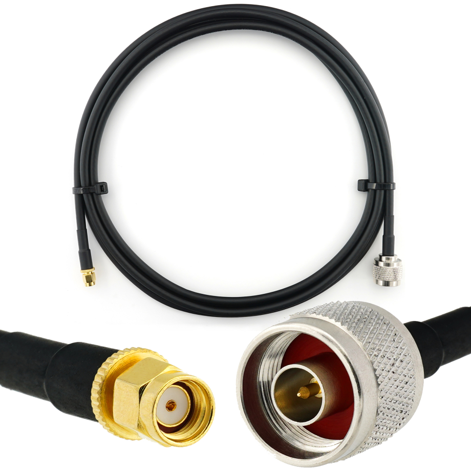 RP-SMA Stecker auf N Stecker 3m Koaxialkabel — HF240 (entspricht LMR240)