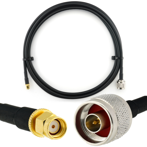 RP-SMA Stecker auf N Stecker 3m Koaxialkabel — HF240 (entspricht LMR240)