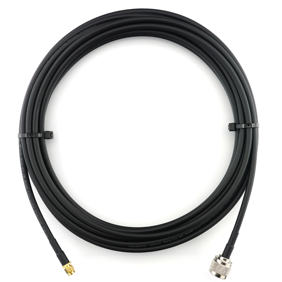 RP-SMA Stecker auf N Stecker 12m Koaxialkabel — HF240 (entspricht LMR240)